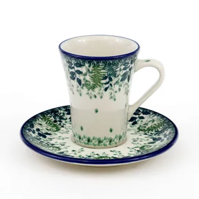 Filiżanka i spodek espresso F70 0,11l  <br> 2206X Zielone paprocie